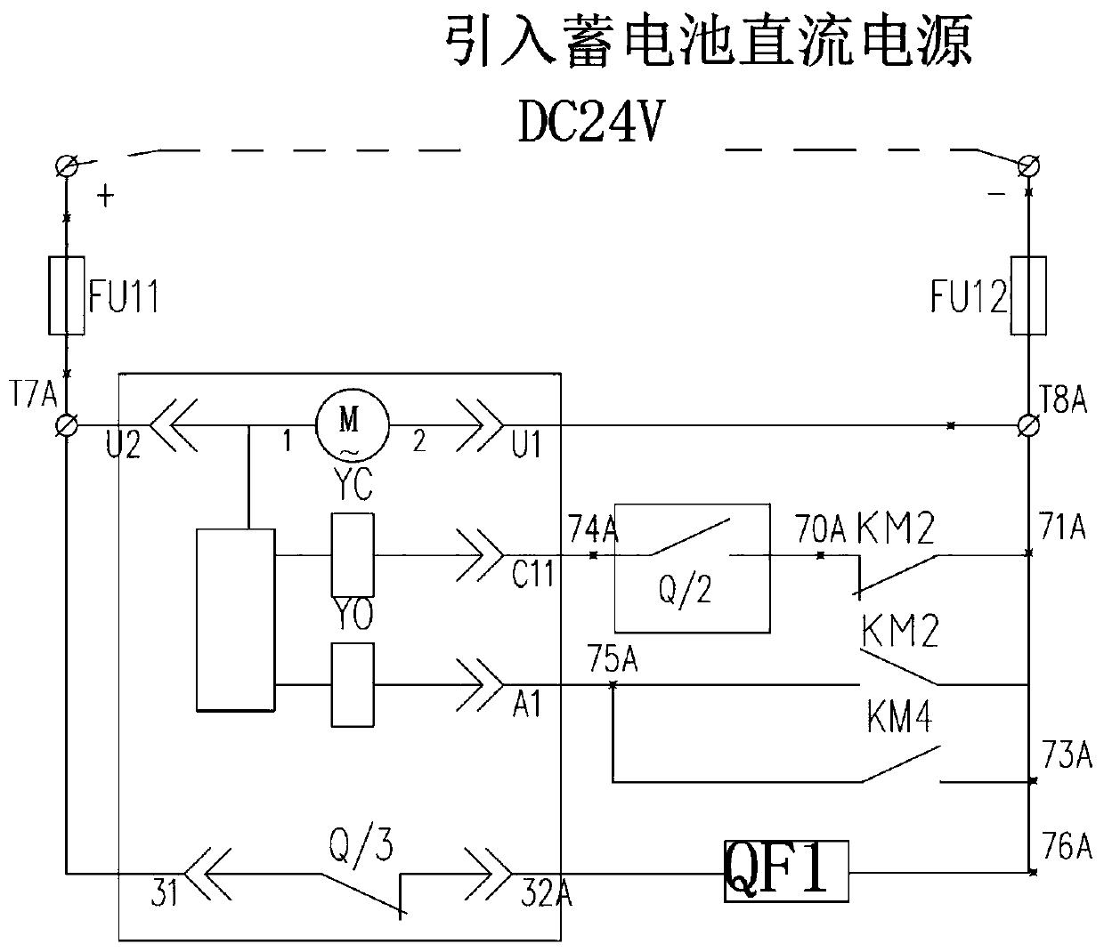 Generator output voltage wiring device and control protection method thereof