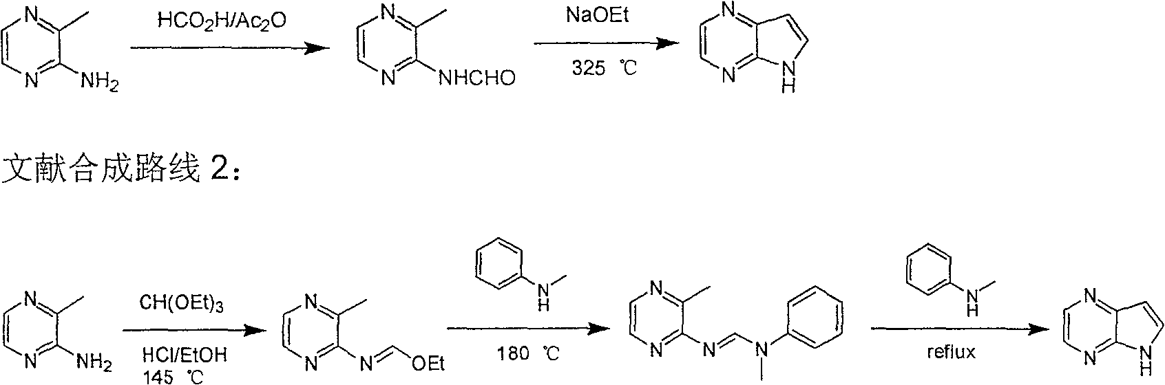 Preparing process of 4,7-diazaindole