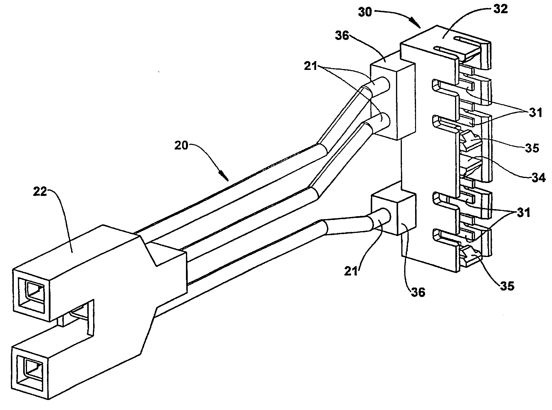 Electric connector for the motor of a hermetic compressor and its manufacturing process