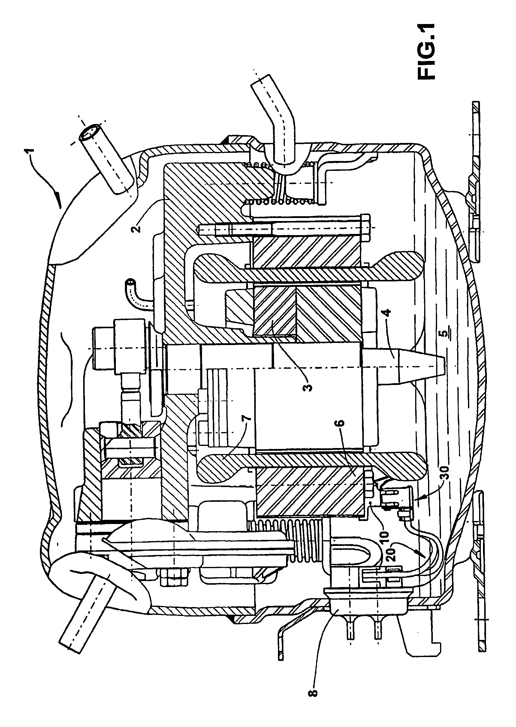 Electric connector for the motor of a hermetic compressor and its manufacturing process