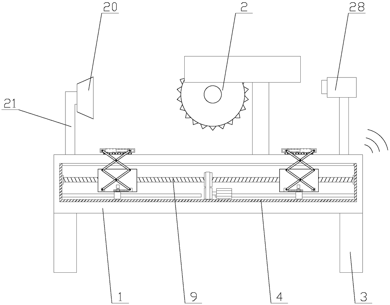 Stone cutting equipment with raw material fixing function