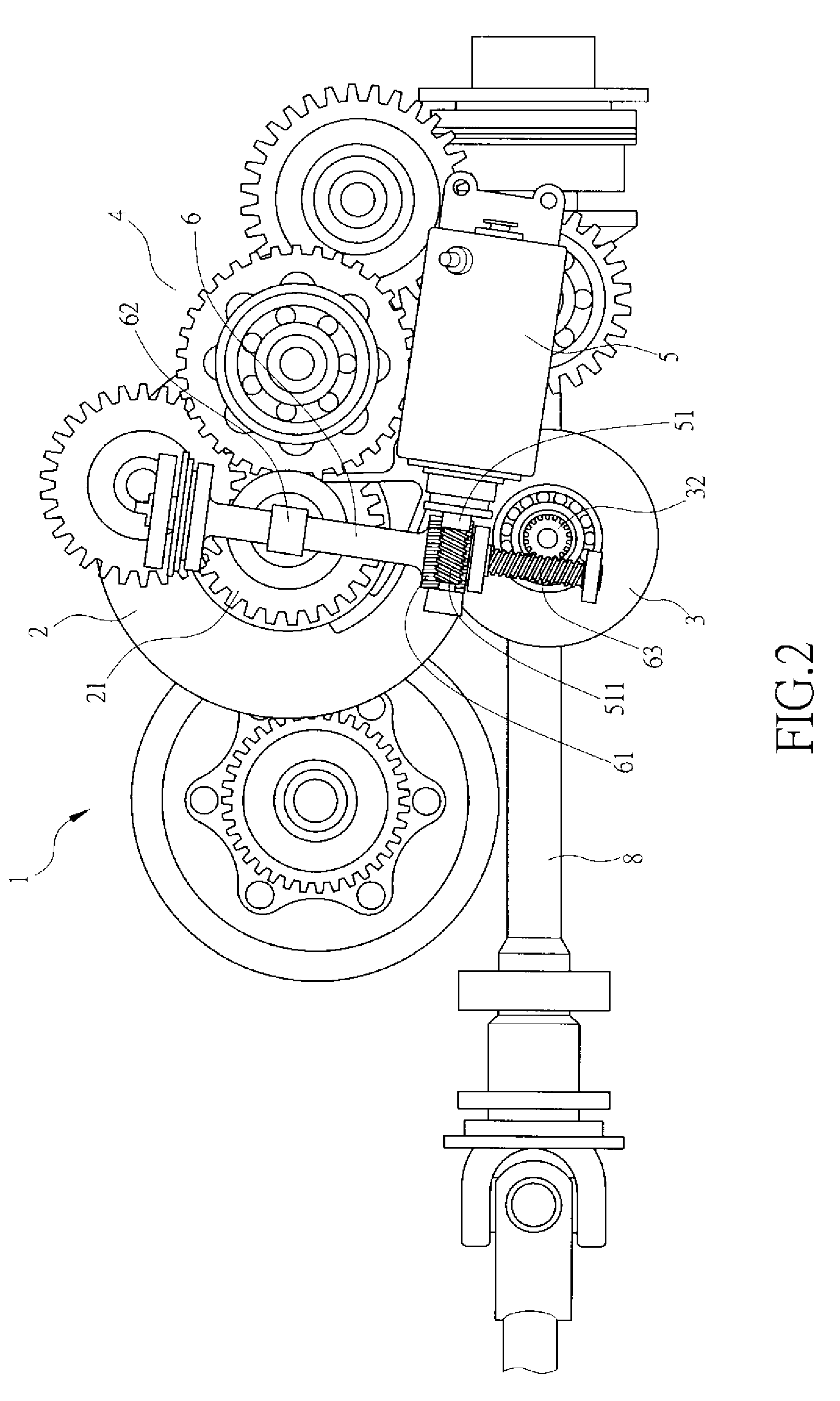 Gear-shifting structure for vehicle