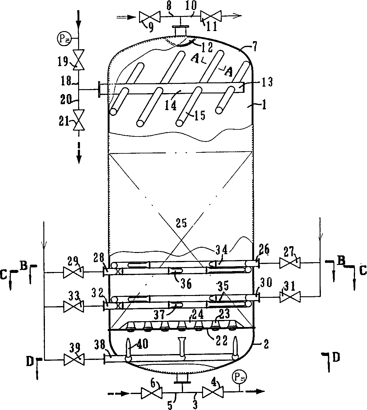 Multi-dimensional space filter material scrubbing method