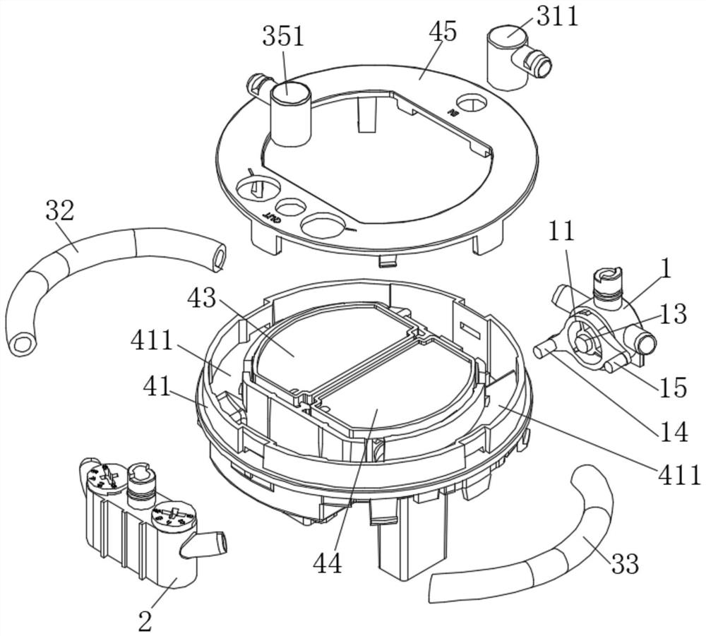 Full-drainage and half-drainage water replenishing control device and drainage valve