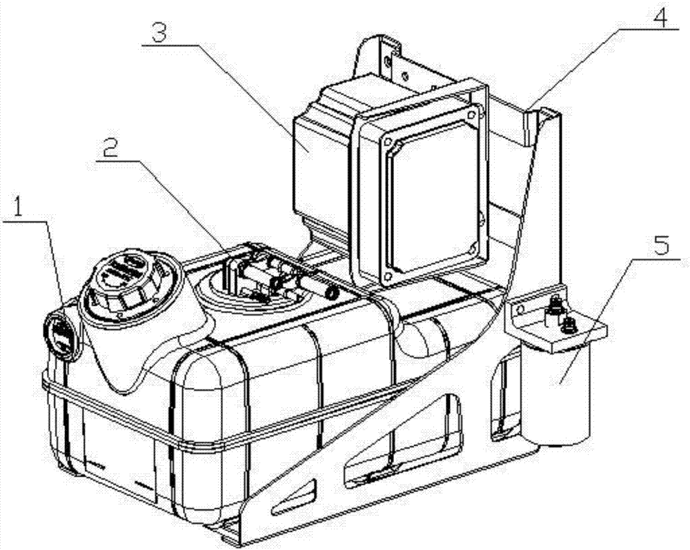 Urea box assembly used for vehicle