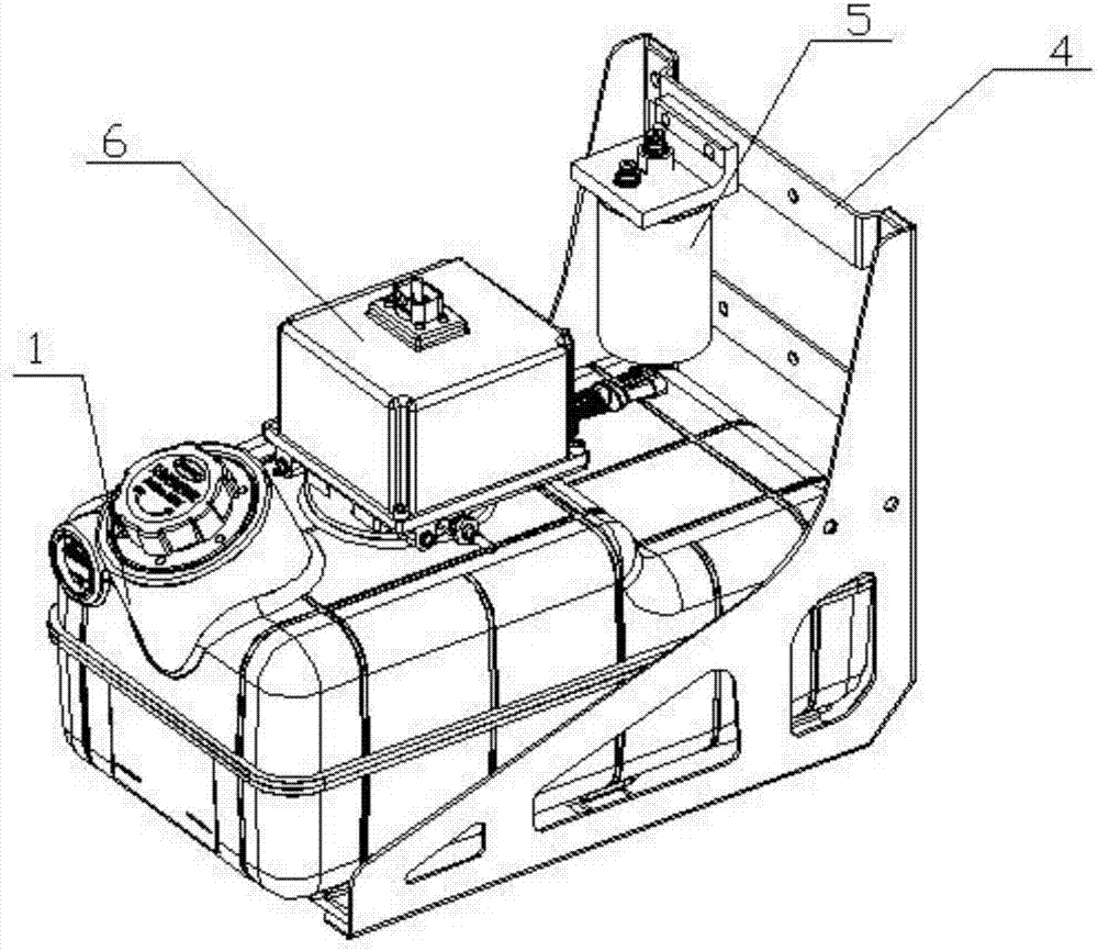 Urea box assembly used for vehicle