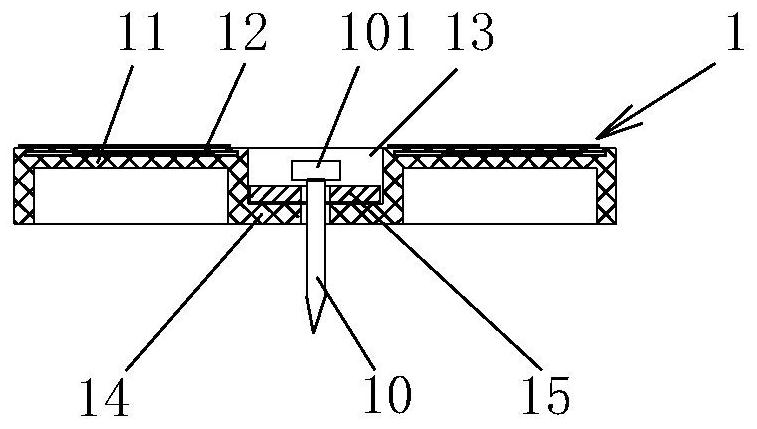 Hot melting piece, nail gun clamp for fixing hot melting piece and fixing method of hot melting piece