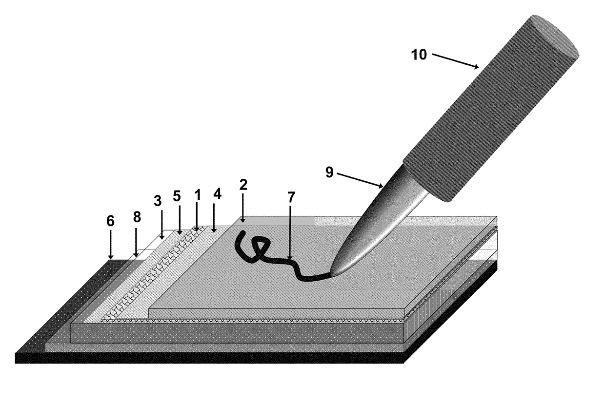 Electronic writing device with dot pattern recognition system