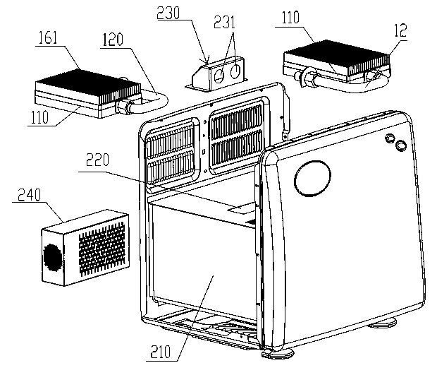 Semiconductor microwave oven and semiconductor microwave generator connecting structure for same