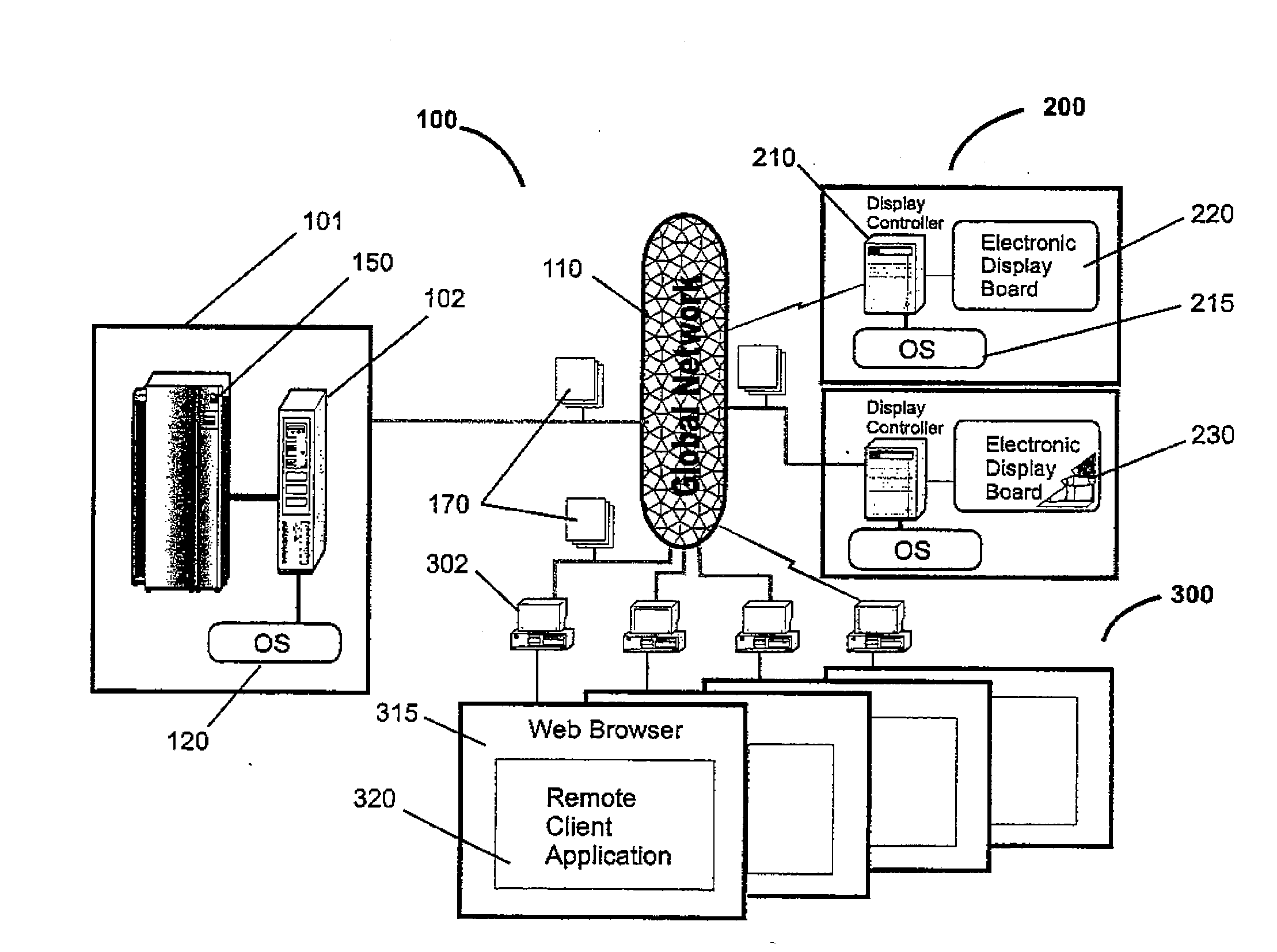 Enterprise network system for programmable electronic displays