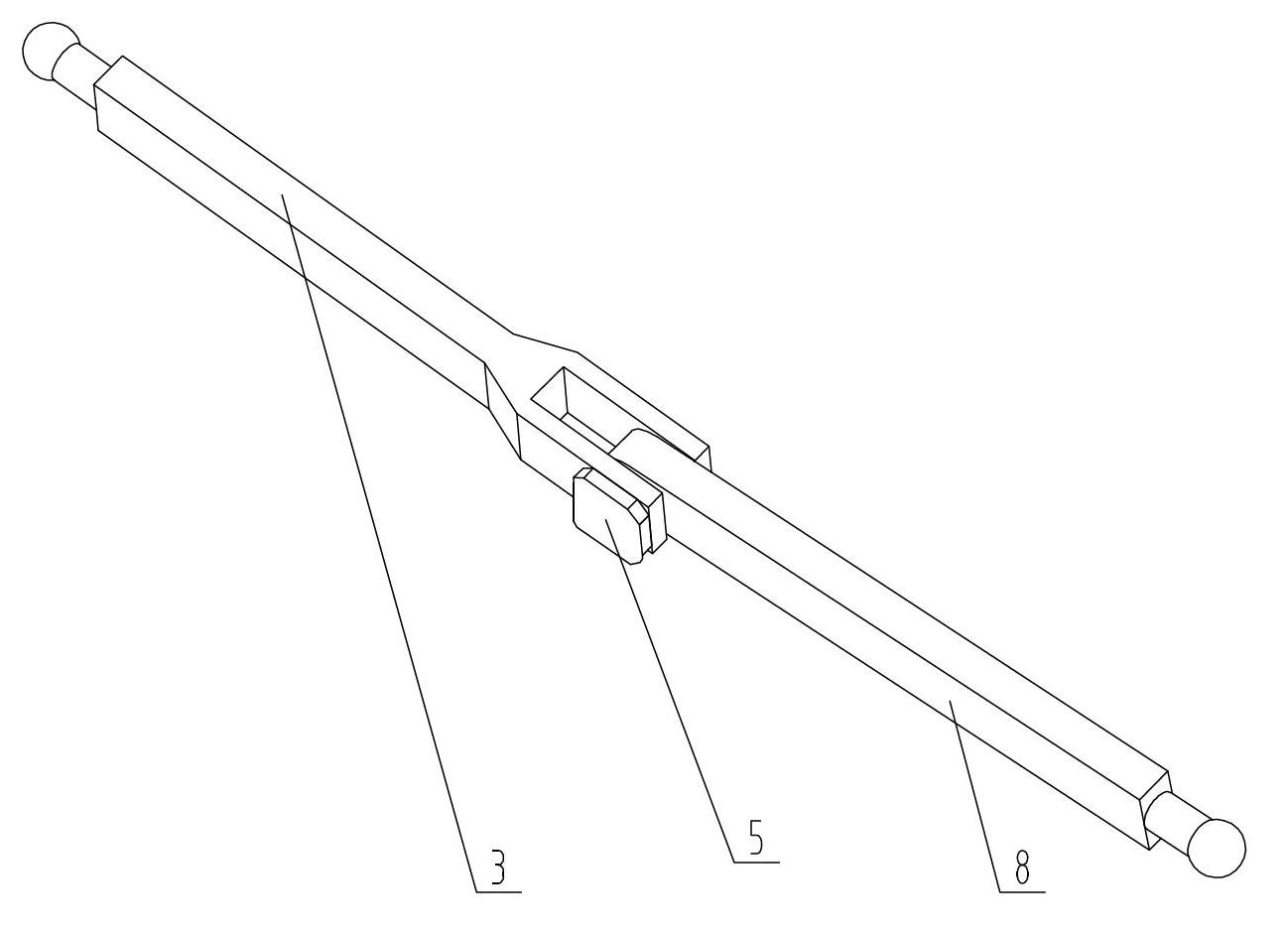 Device for measuring spatial motion with six degrees of freedom and dynamic measuring method