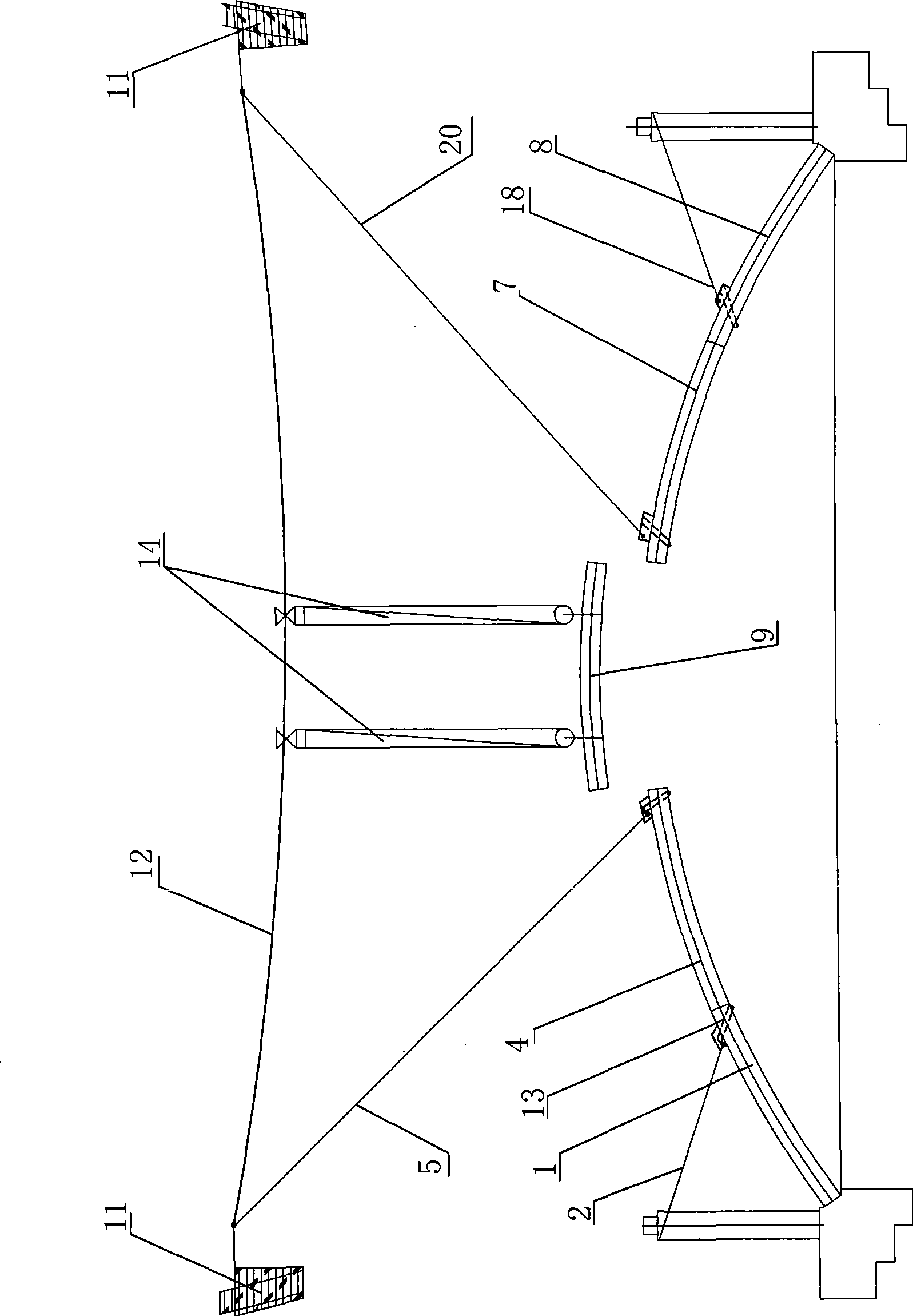 Method for mounting box arch bridge