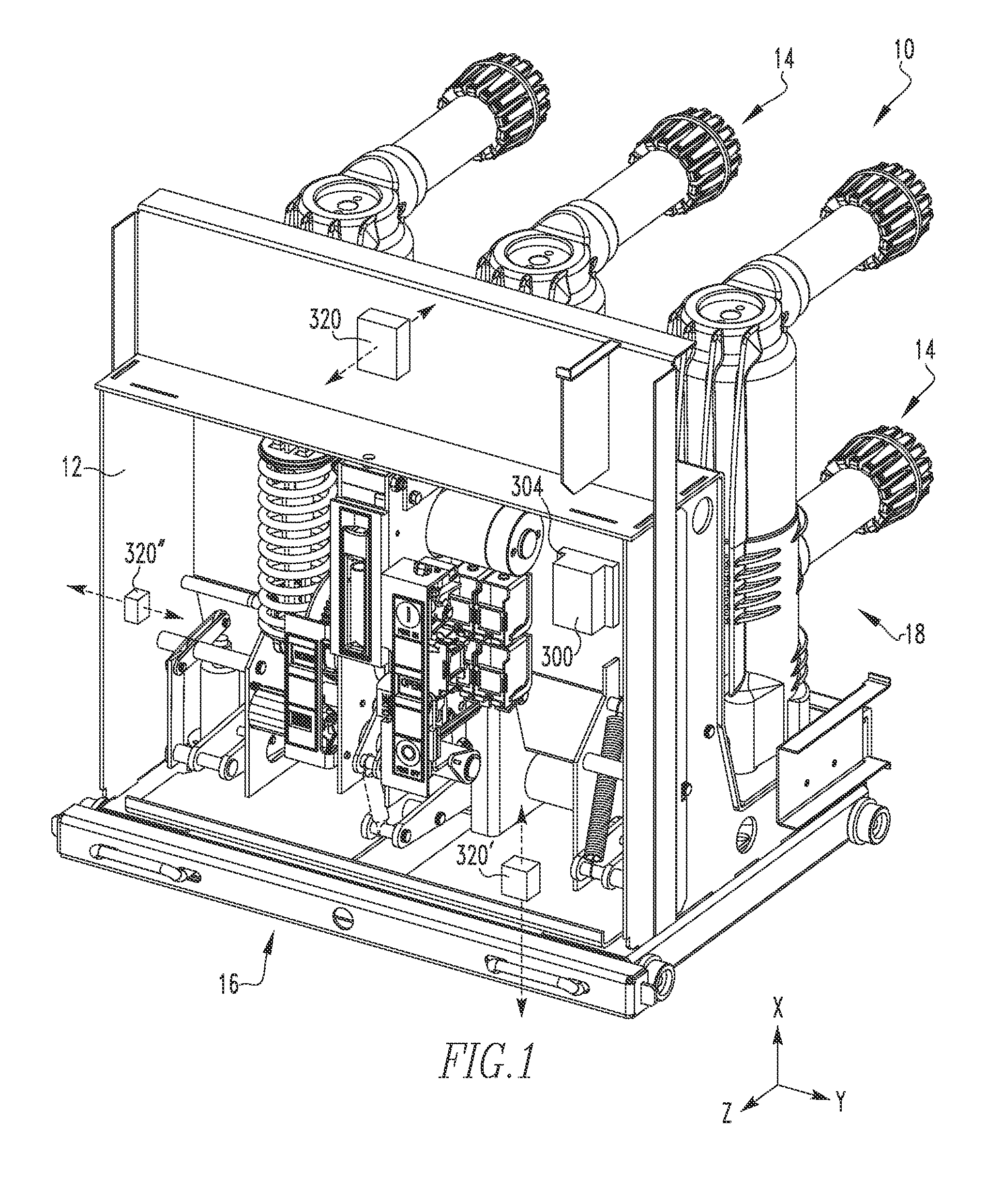 Component monitoring system with monitory latch assembly