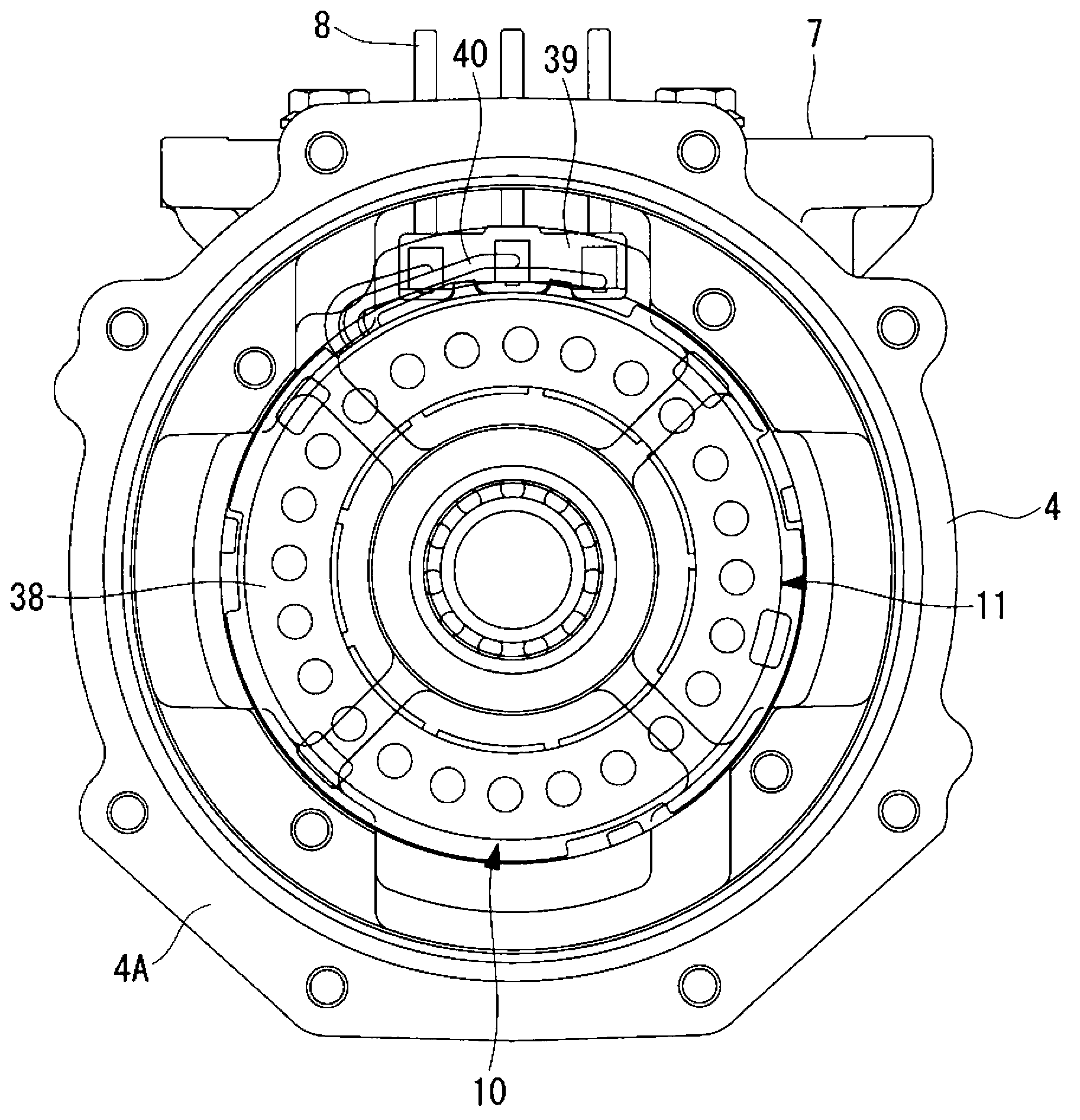 Compressor motor and electric compressor using same