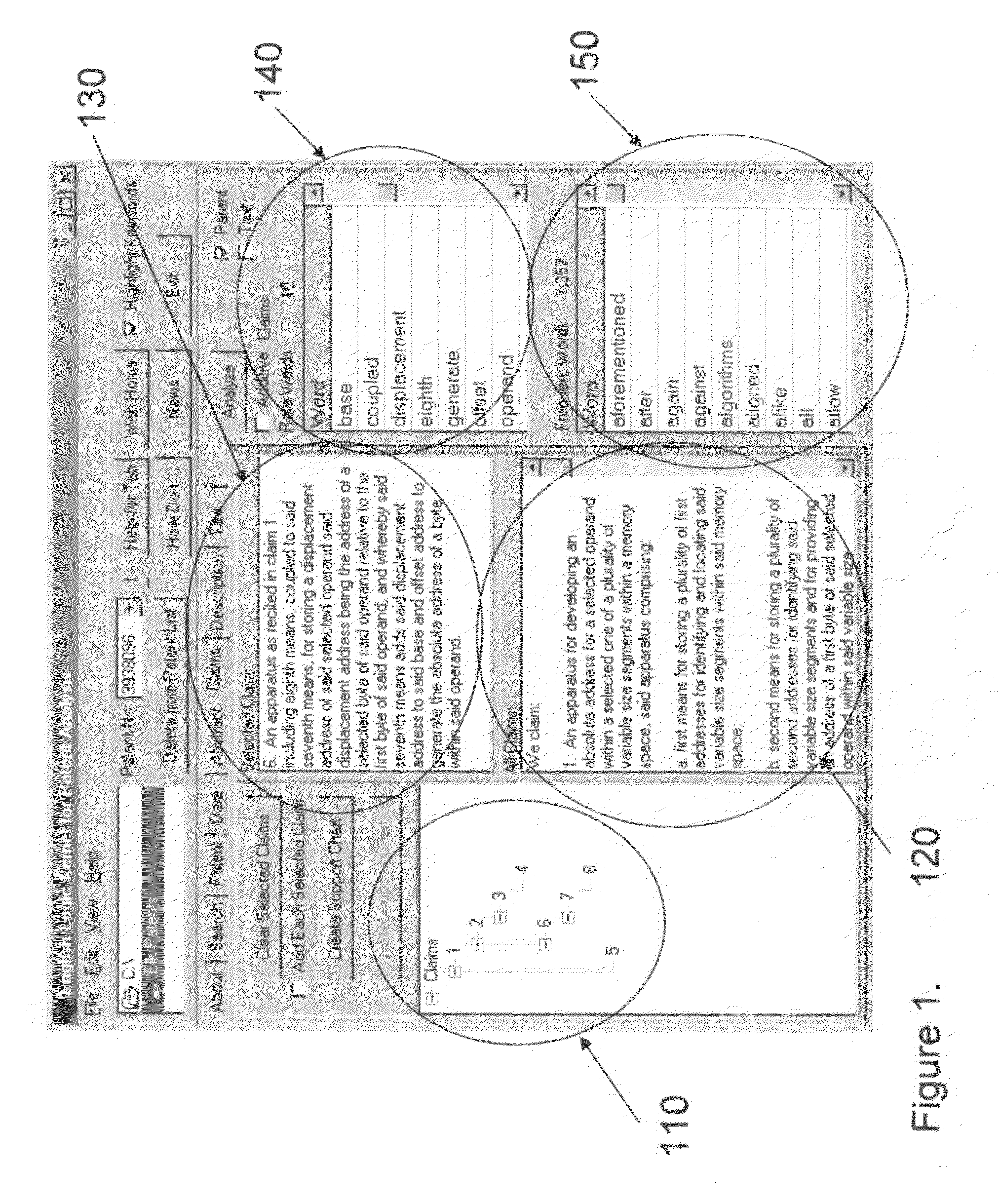 Patent claim and specification analysis