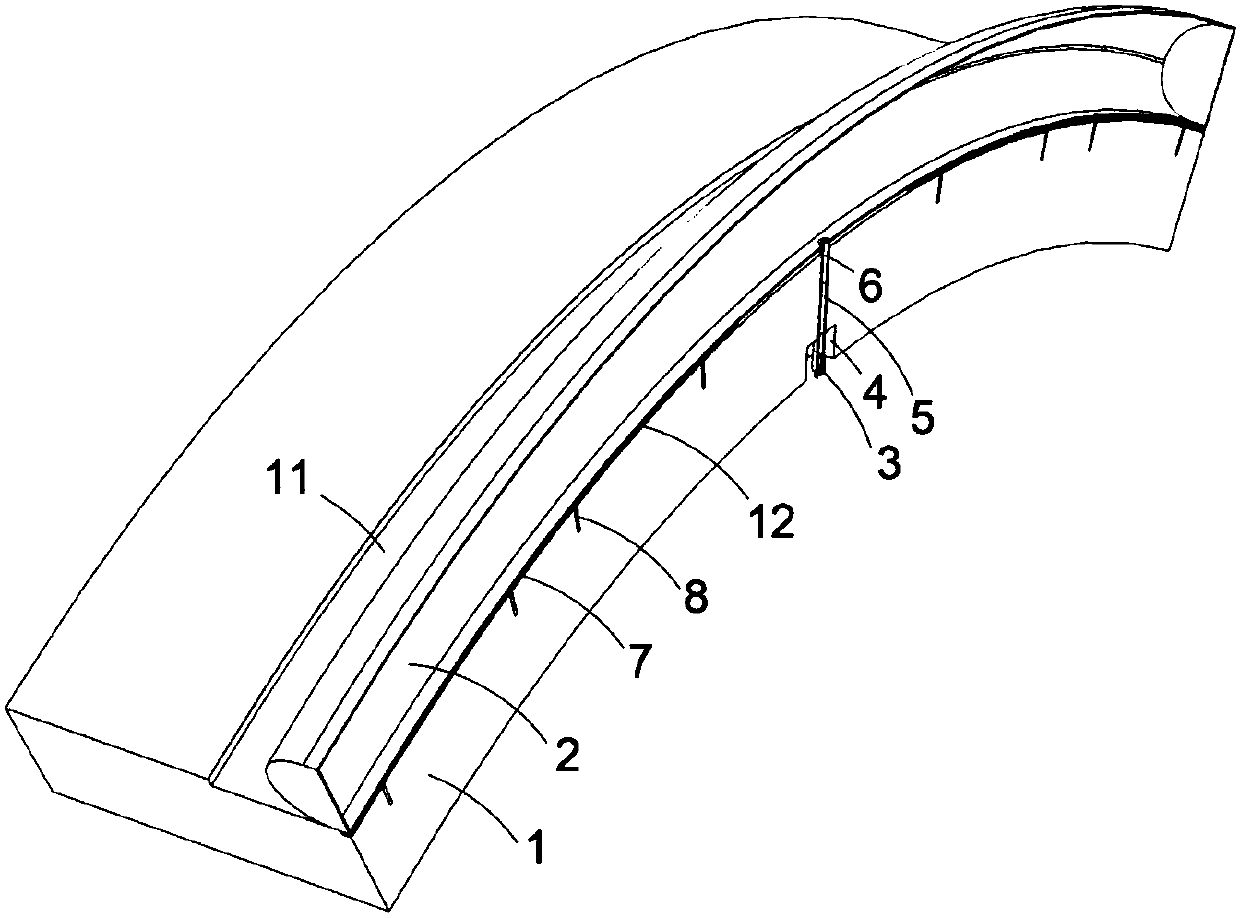 Backfill grouting expansion type sealing device of shield type tunnel boring machine (TBM) segment and construction method