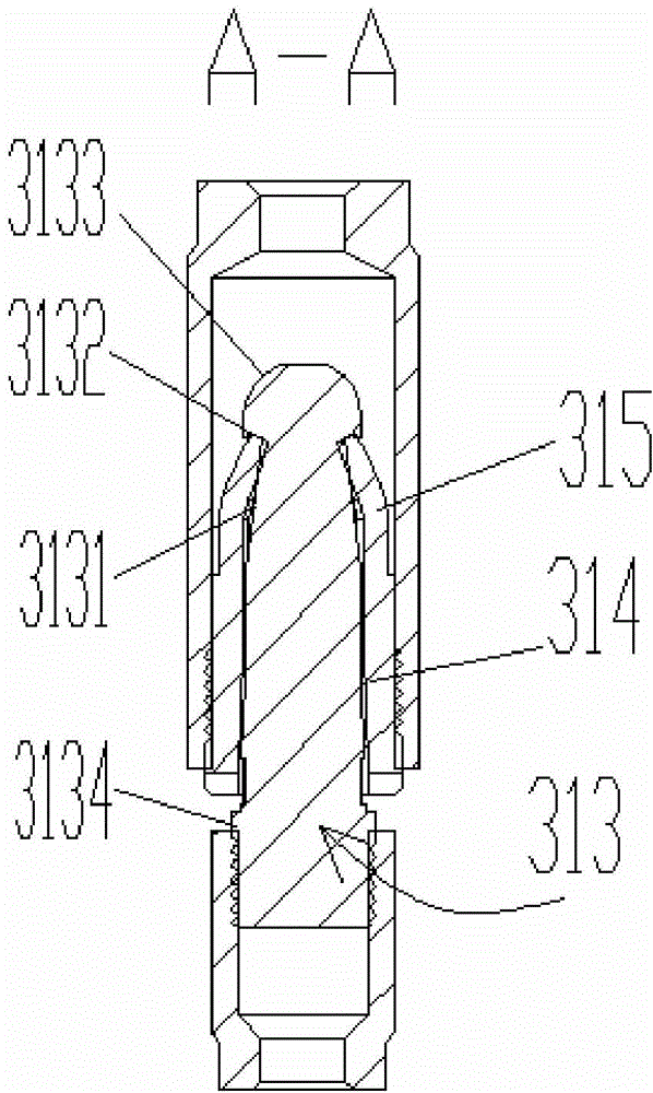 Ejecting clamping type connecting piece and connecting pile