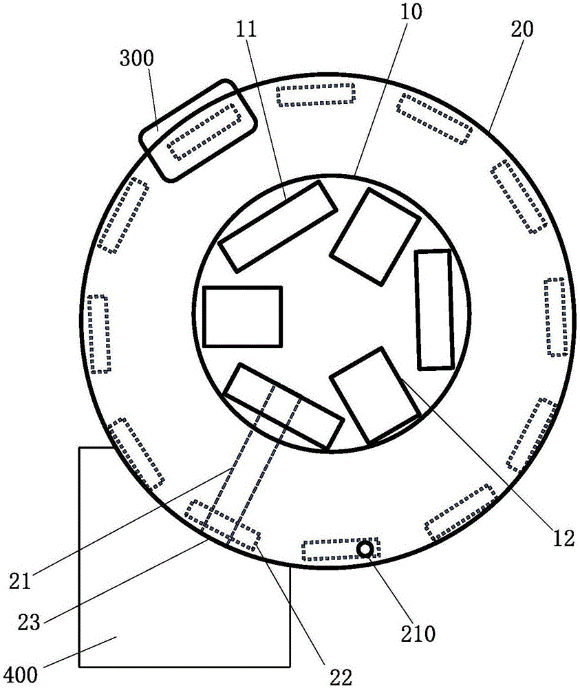 Rotary table device and full-automatic immune fluorescence analyzer with same