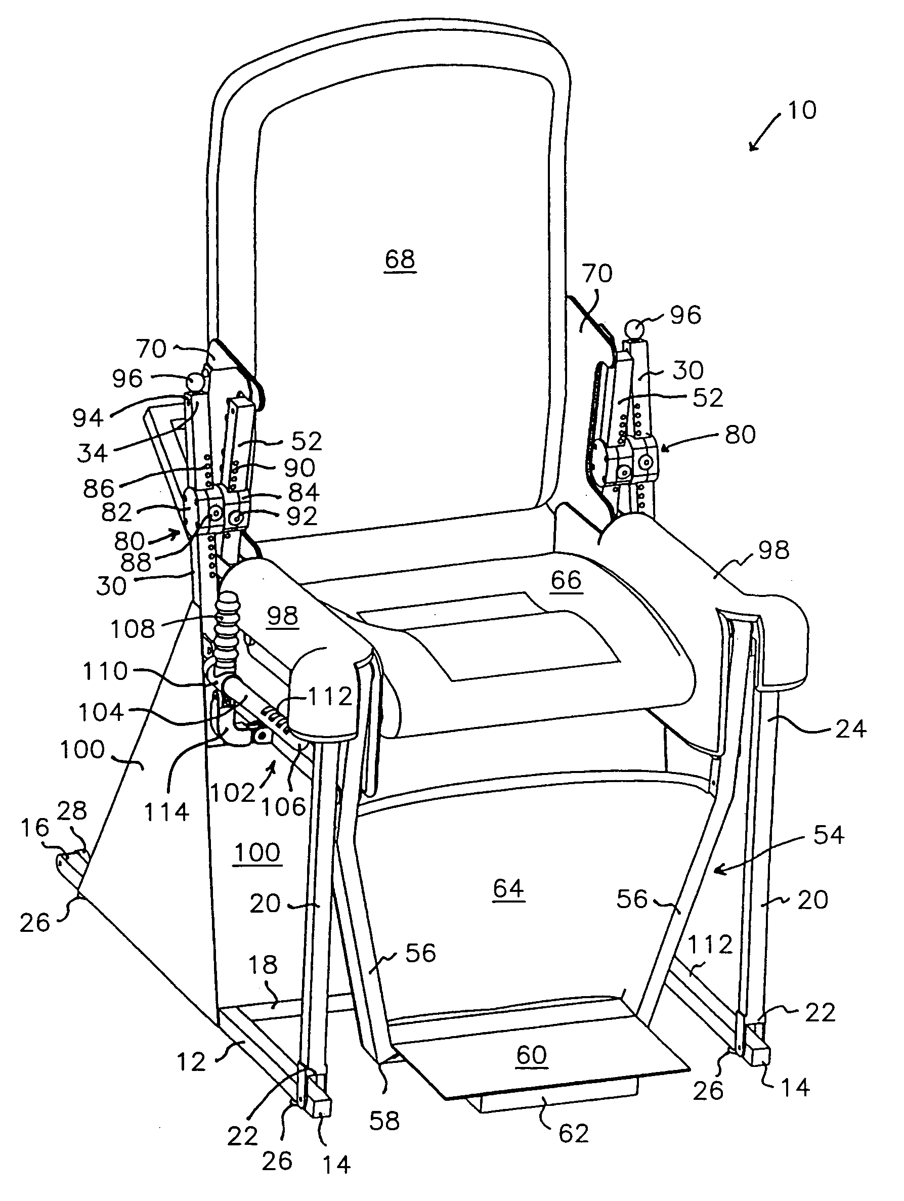 Low-resistance exercise and rehabilitation chair