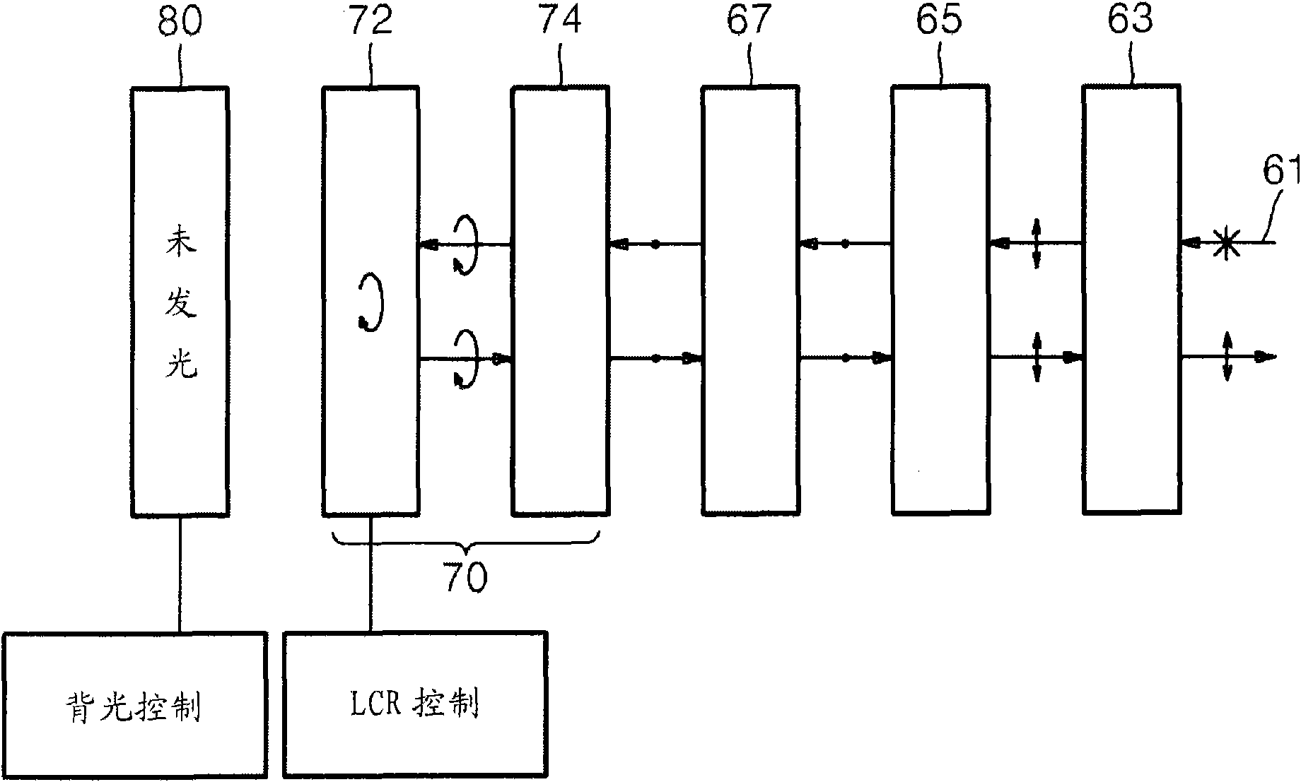 Liquid crystal display device switchable between reflective mode and transmissive mode by employing active reflective polarizer