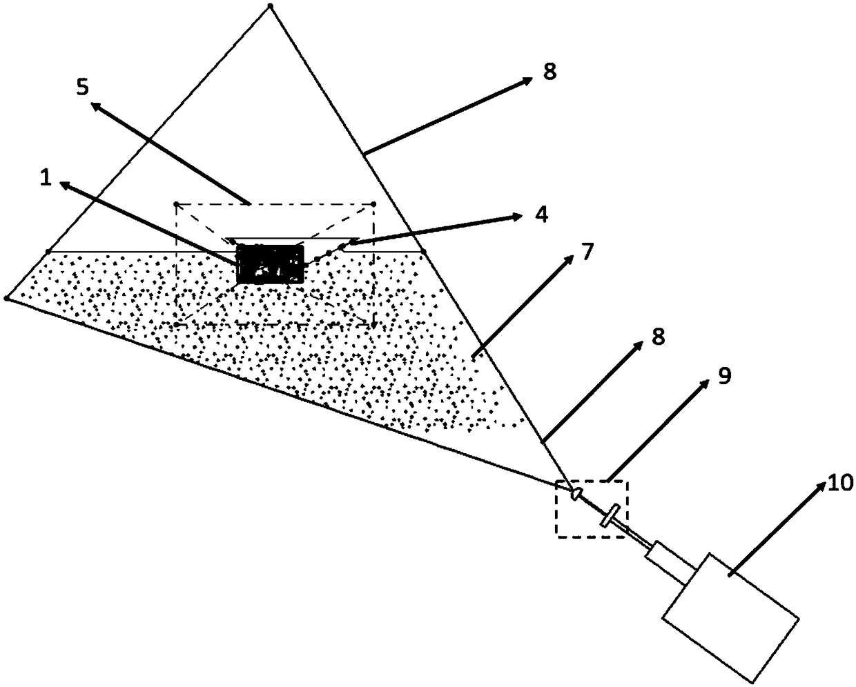 Method and device for synchronous testing of fluid flowing and solid motion information based on PIV and PTV technologies