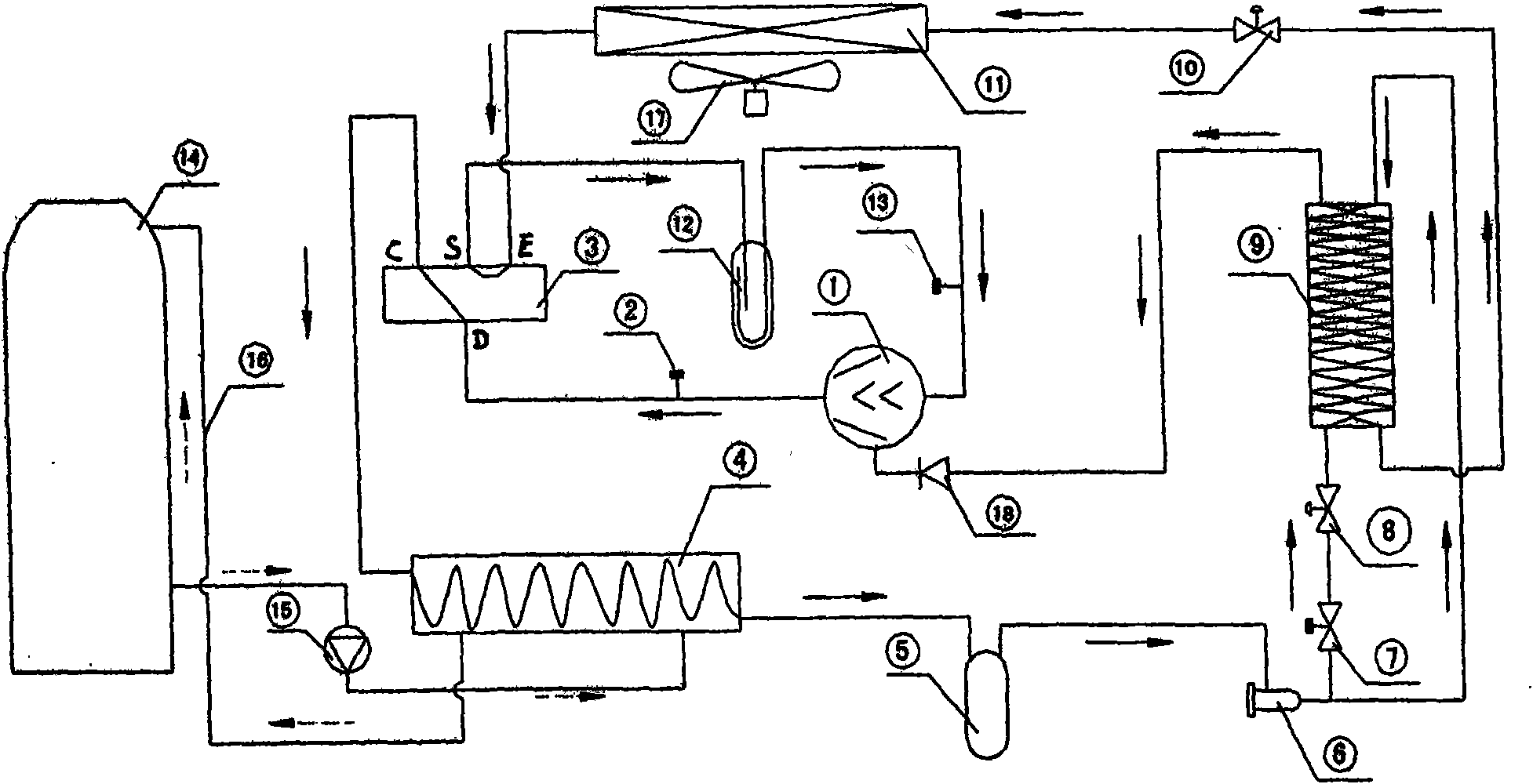 Air source low-temperature heat pump water heater