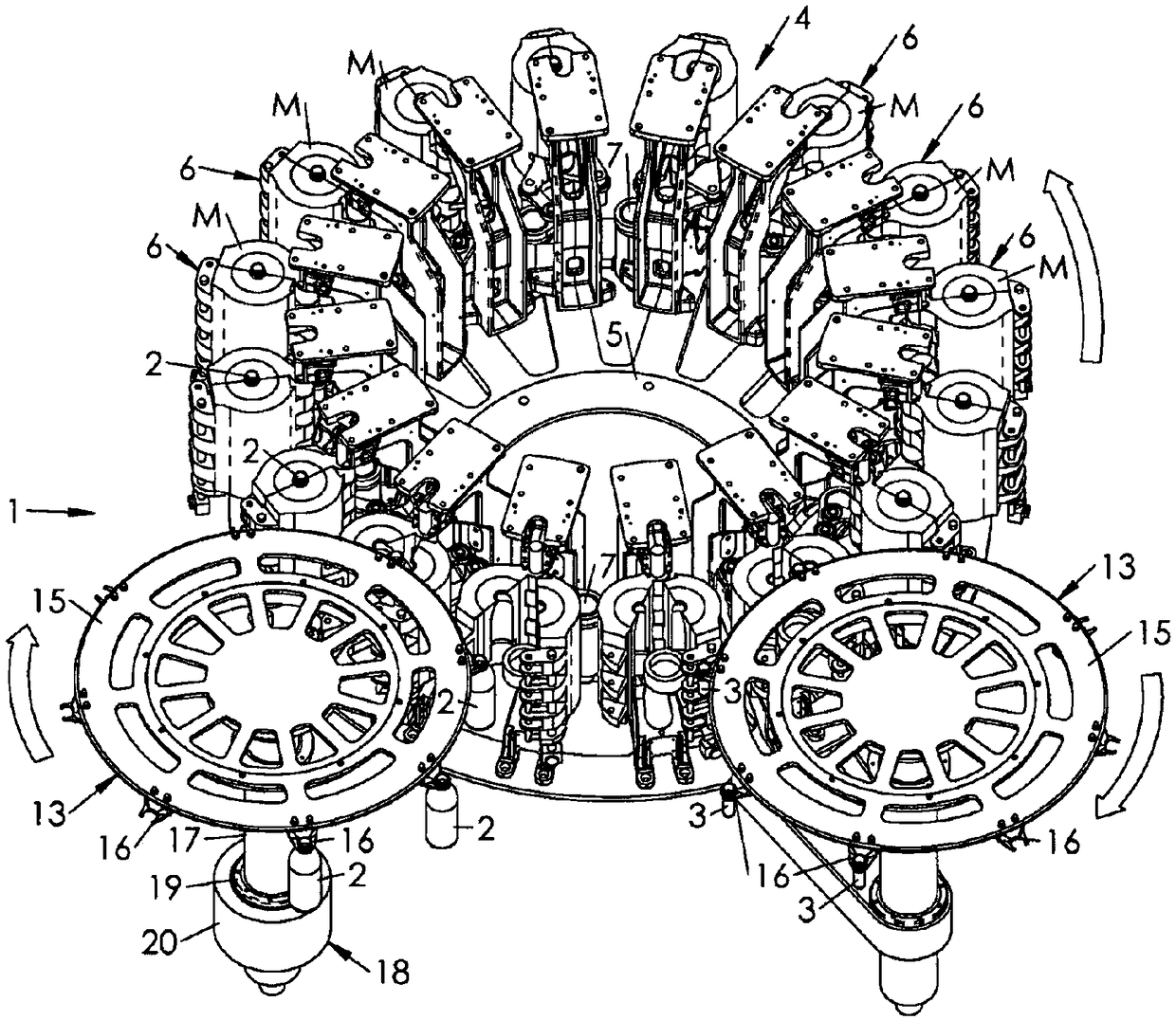 Maintenance method of plant for forming containers, including resynchronisation procedure