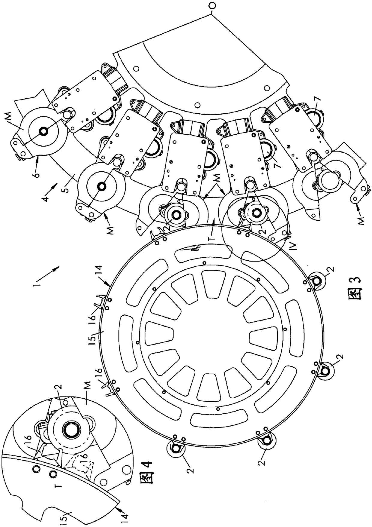 Maintenance method of plant for forming containers, including resynchronisation procedure