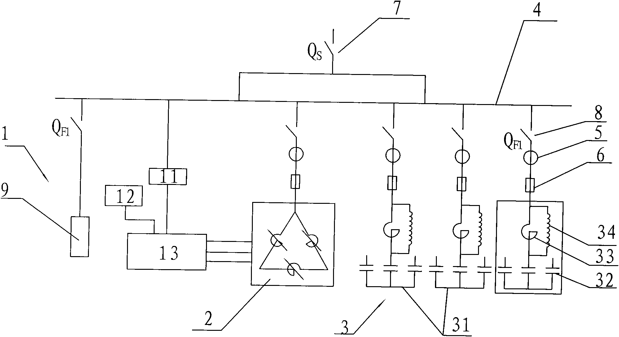 Reactive compensation system of thyristor controlled magnetically controlled reactor