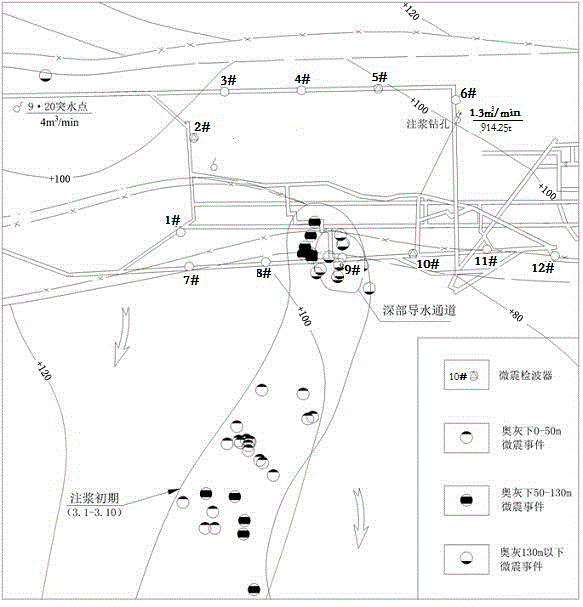 Bored grouting slurry spatial diffusion range and path description method