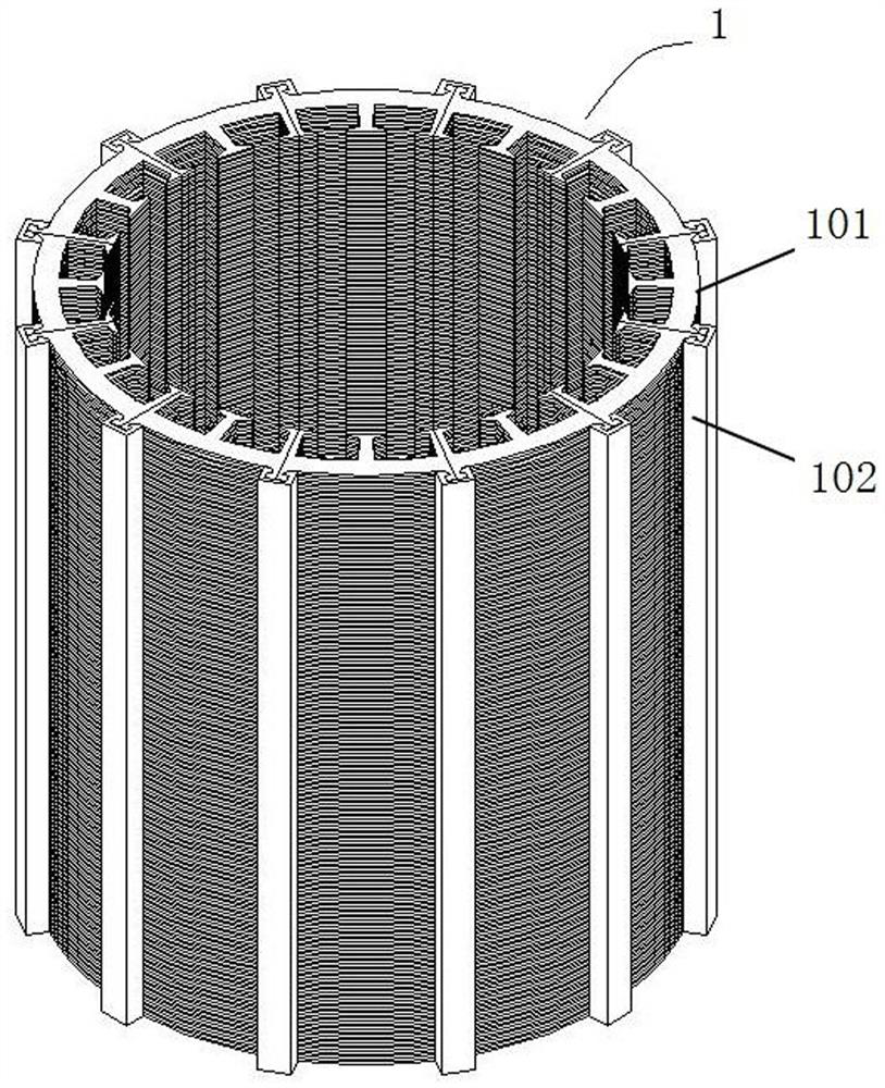 Intelligent welding device and method for wind power stator core