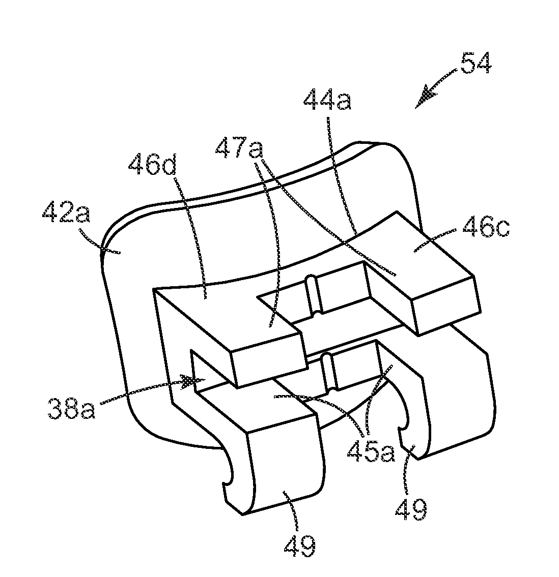 Orthodontic brace with reduced profile