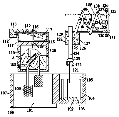 Waste material stirring device