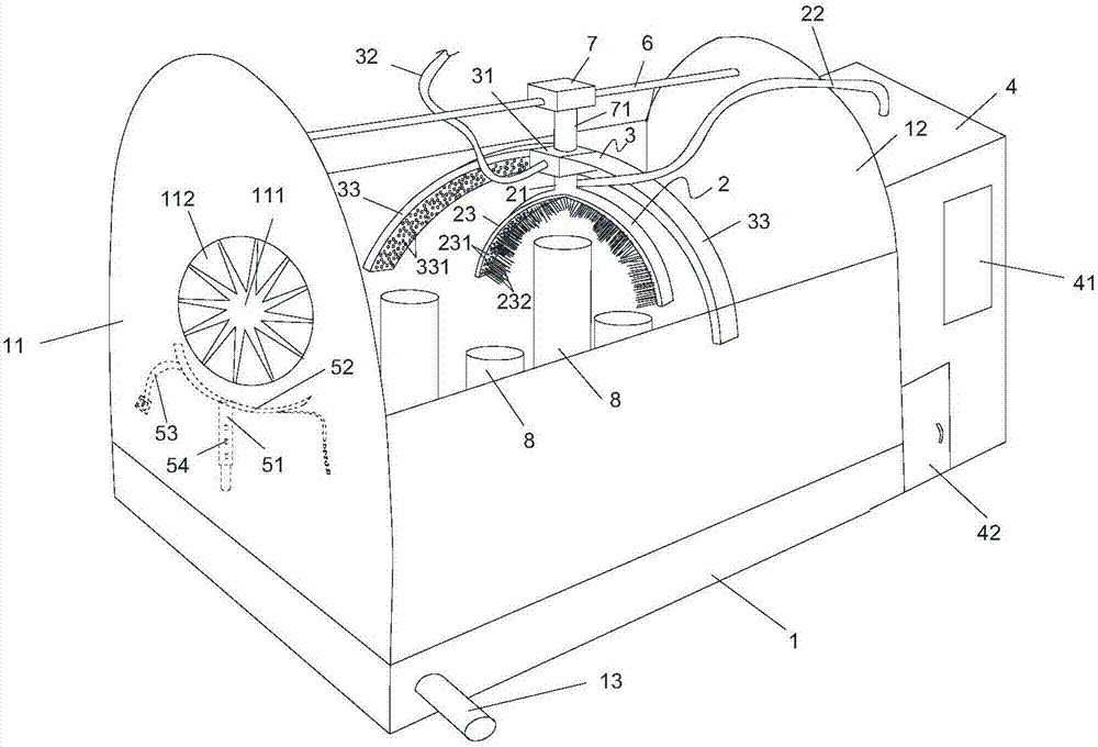 Home cat cleaning device based on mobile phone APP control