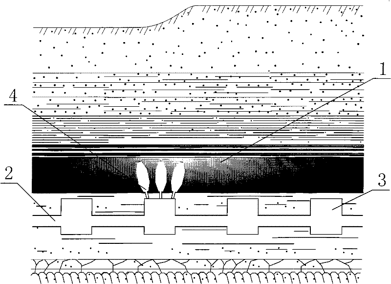 Regional gas underground high-pressure jet hole digging, pressure relief and outburst prevention method