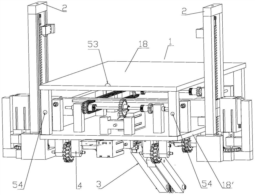 Manned electric cart capable of going up and down stairs