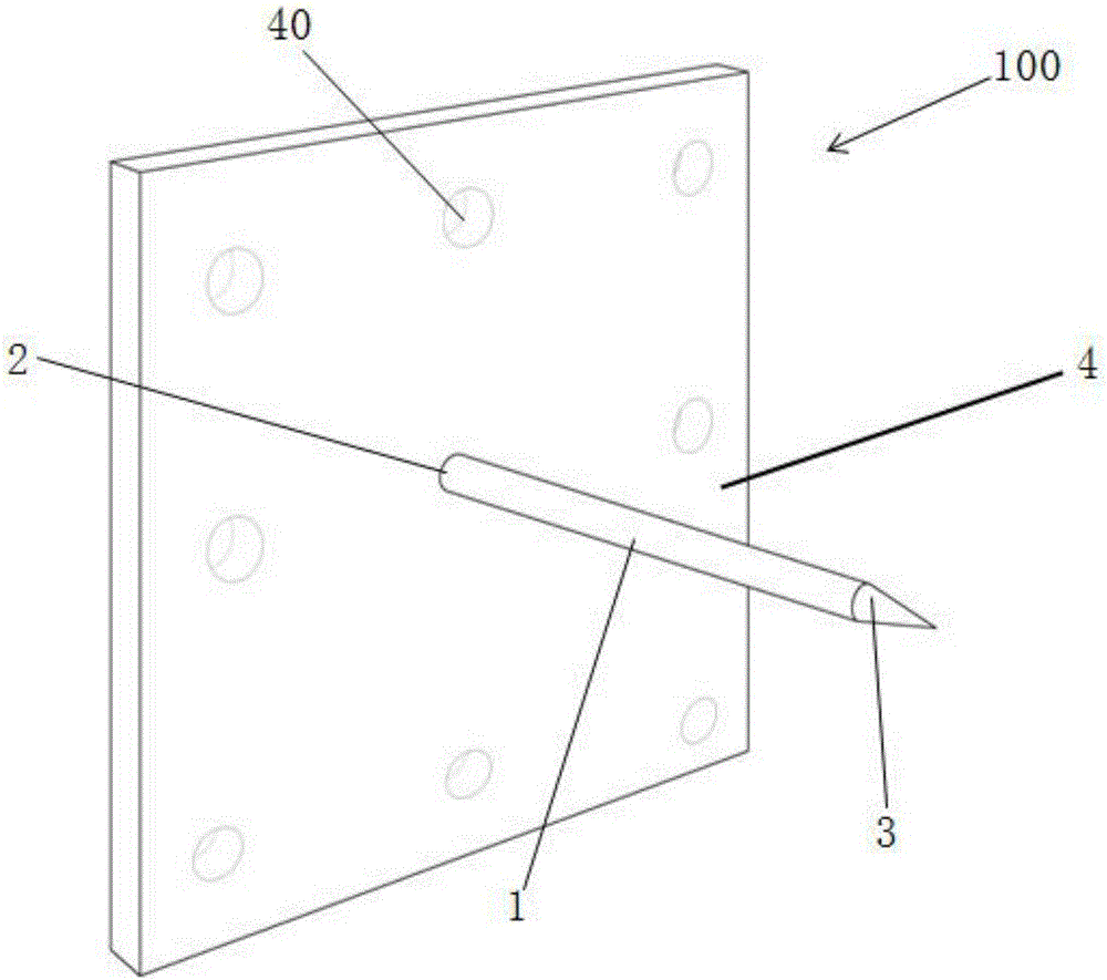 Ceramic tile back-laying structural nail