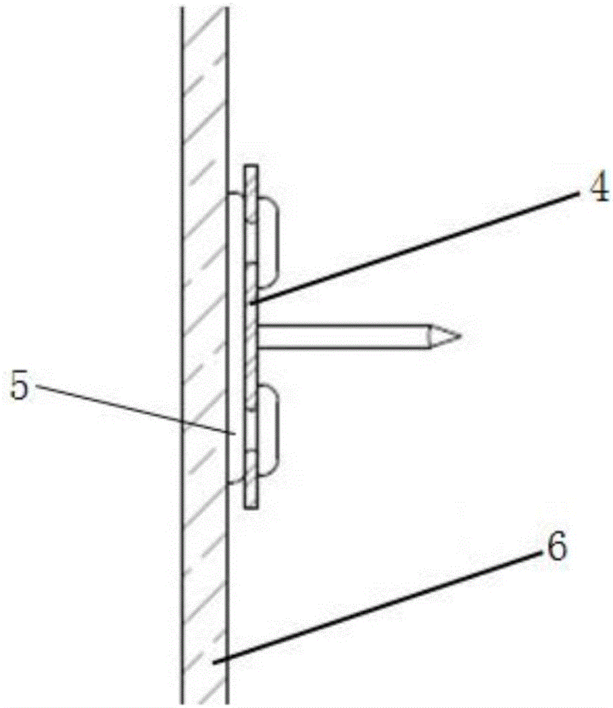 Ceramic tile back-laying structural nail