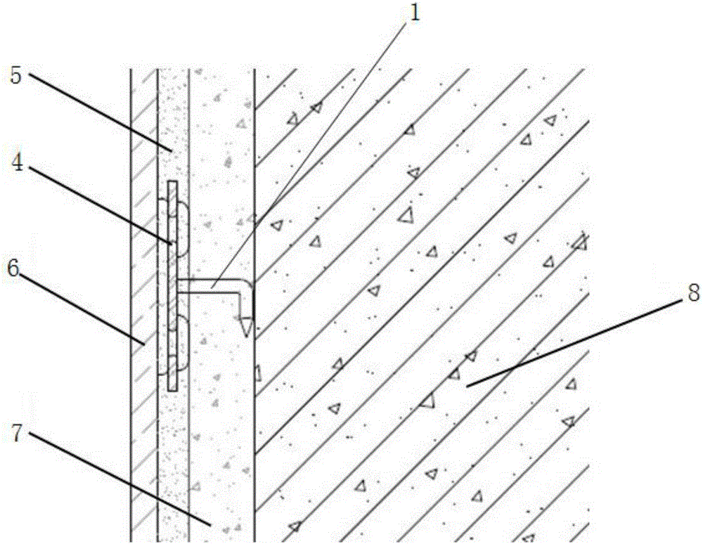 Ceramic tile back-laying structural nail