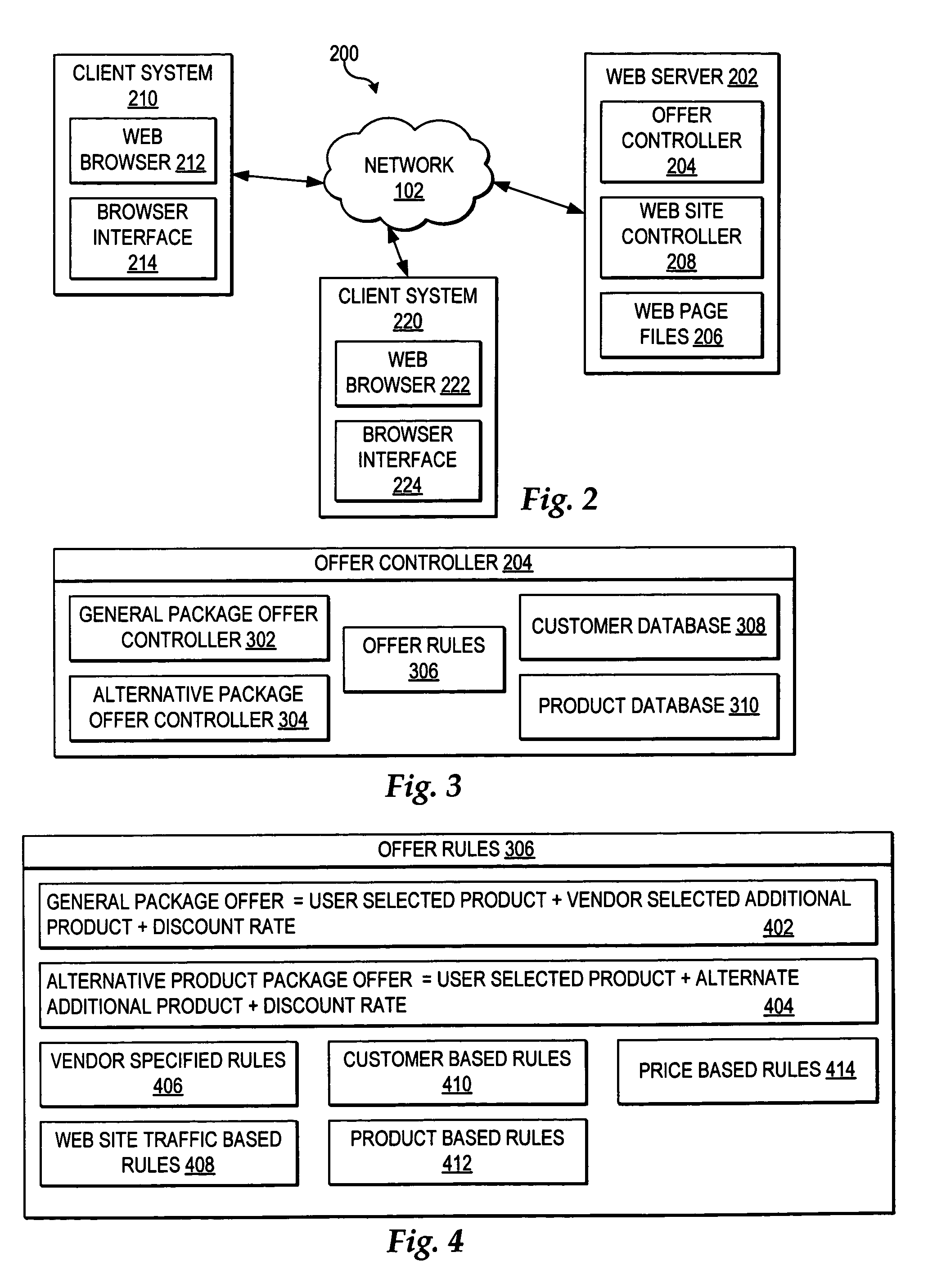 Presenting an alternative product package offer from a web vendor