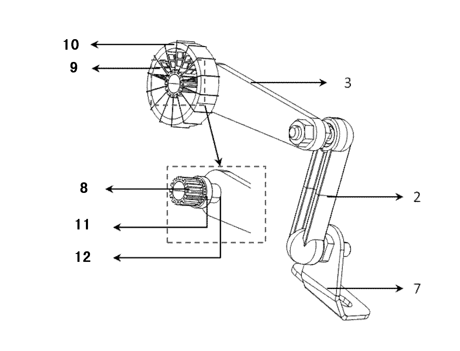 Automotive suspension control arm type piezoelectric power generation device and automobile