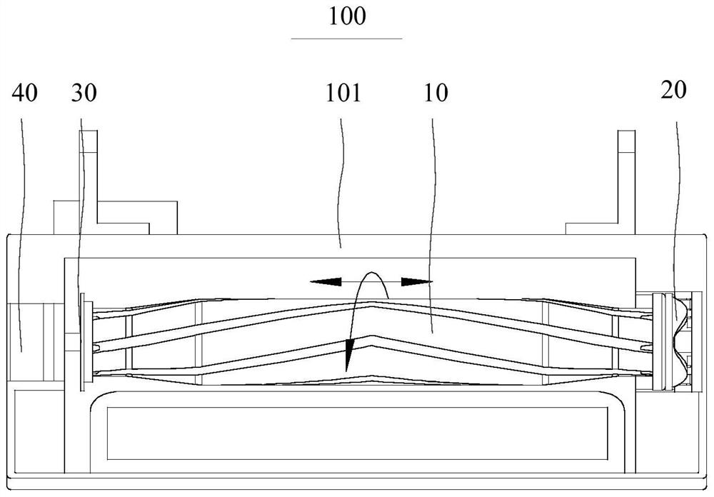 Rolling brush assembly and cleaning device with same