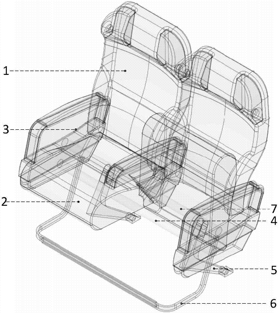 Self-resetting seat used for aviation