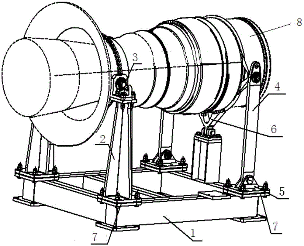 Supporting device of gas turbine