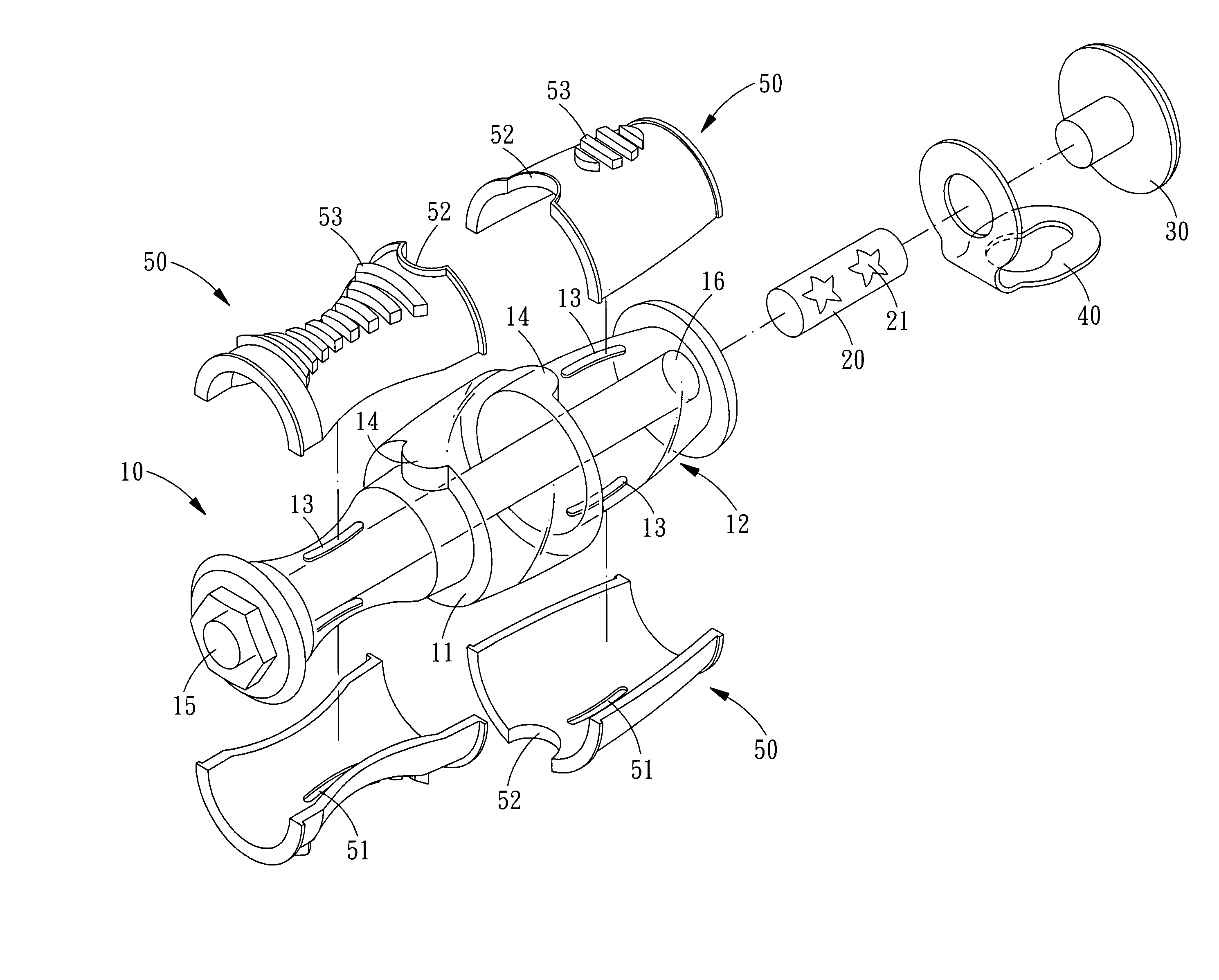 Polychrome transparent tool handle