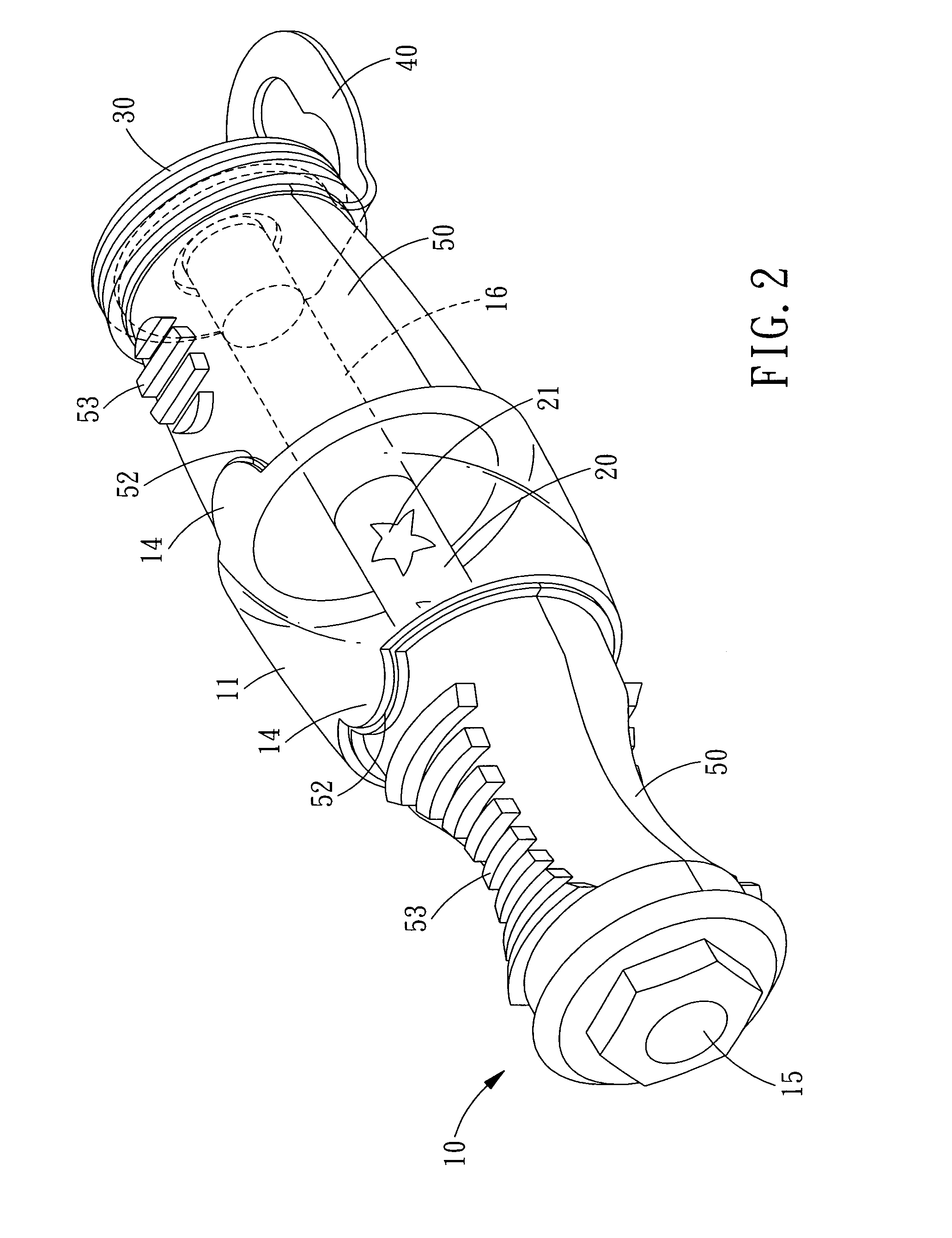 Polychrome transparent tool handle