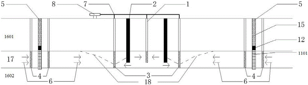 Foundation pit dewatering and contaminated site remediation coupled foundation pit dewatering cleaning system