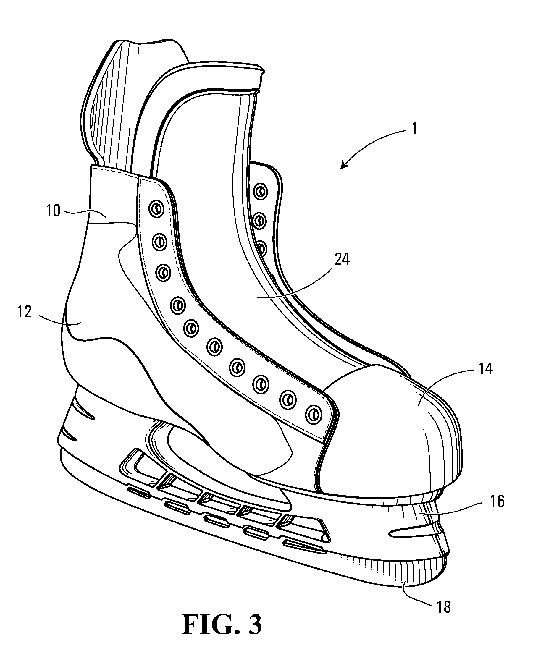 Method of making a lasted skate boot