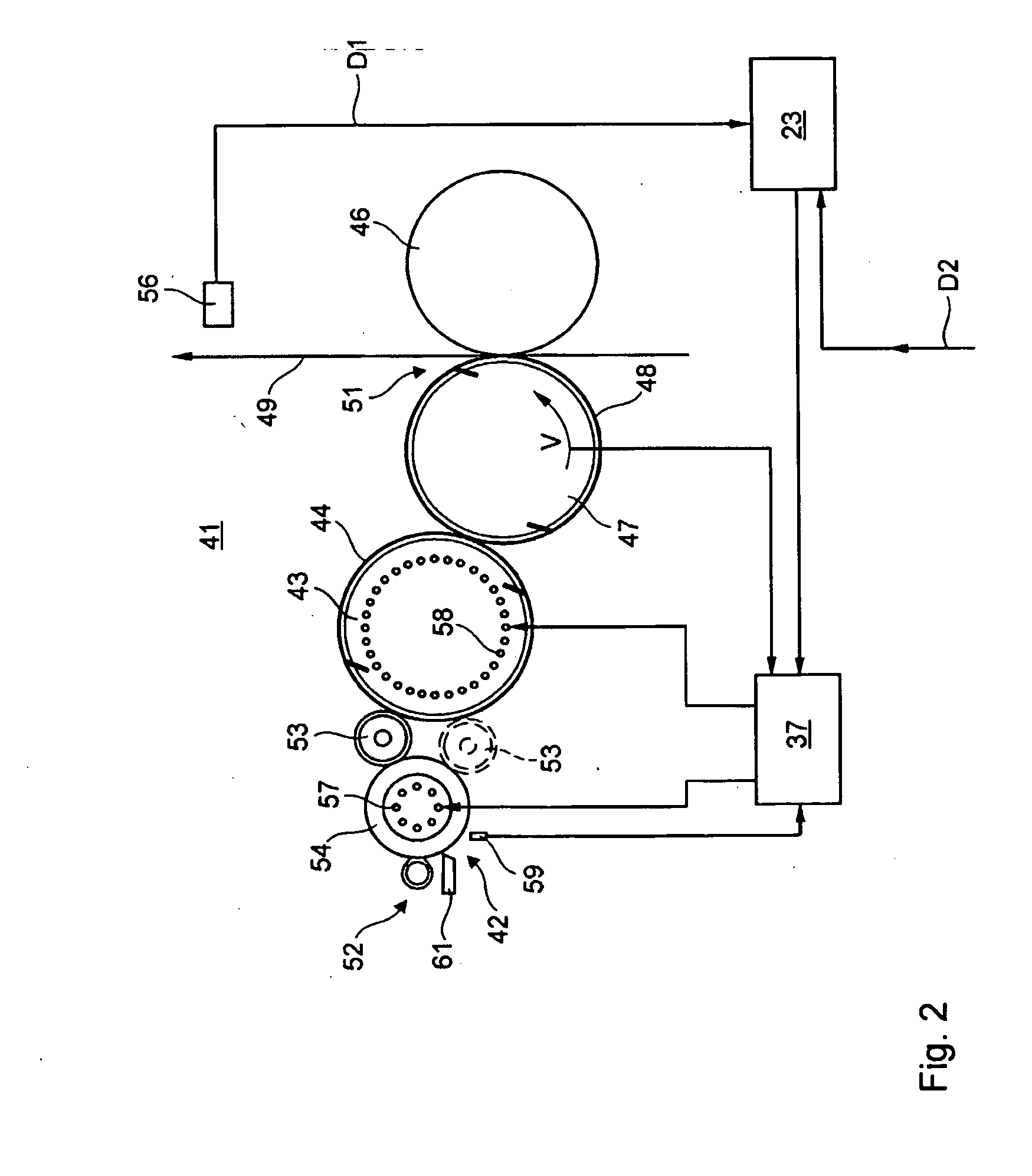 Method and Device for Adjustment of the Transfer of Printing Ink and a Method for Application of Said Device