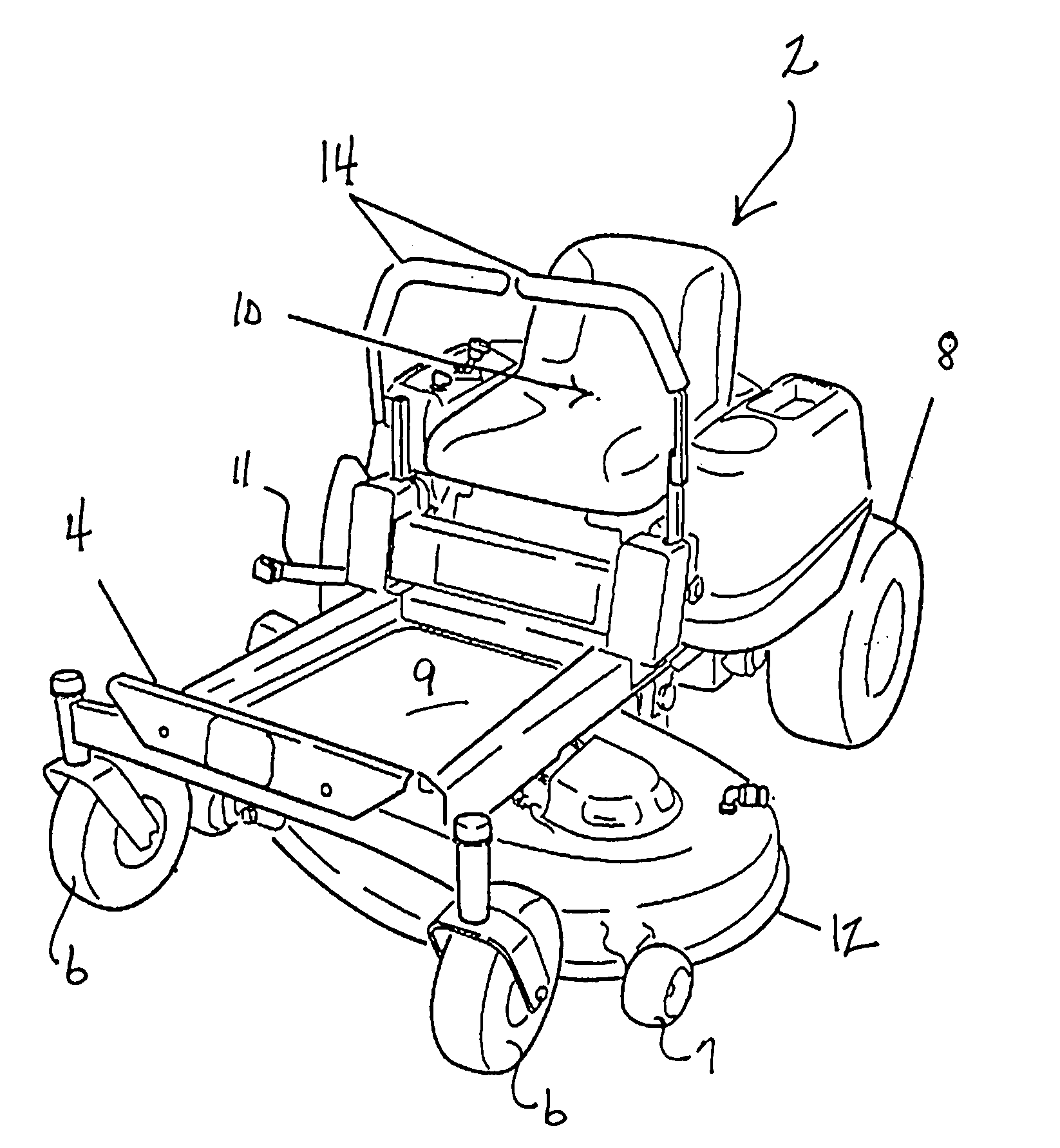 Easily removable mower cutting deck